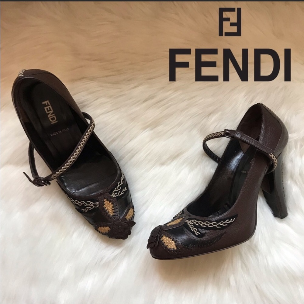 Authentic Fendi Patchworks Heels